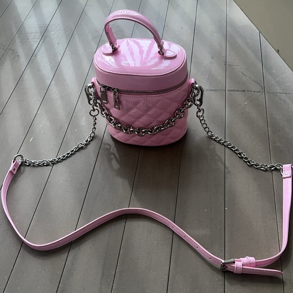 Madden NYC Women's Pink Canteen Handbag with Chain Accent - Picture 8 of 10